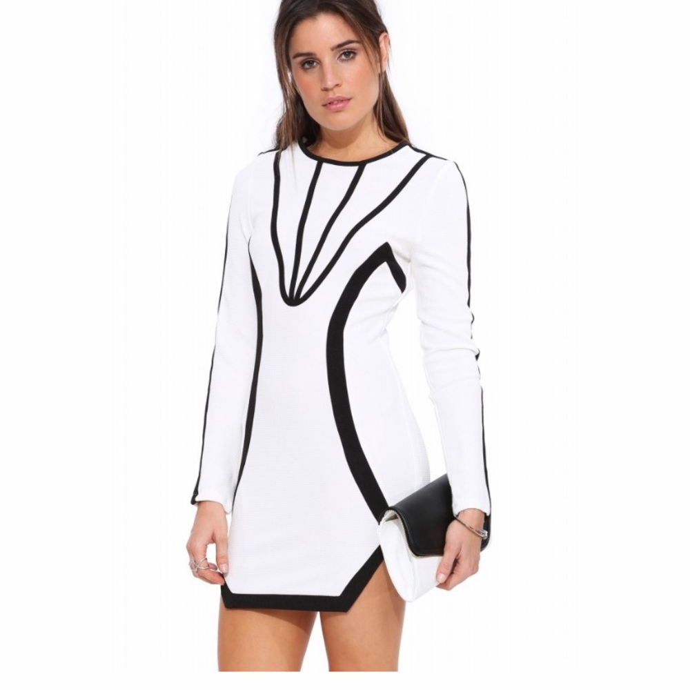 Bebe black and white dress. Size S/P